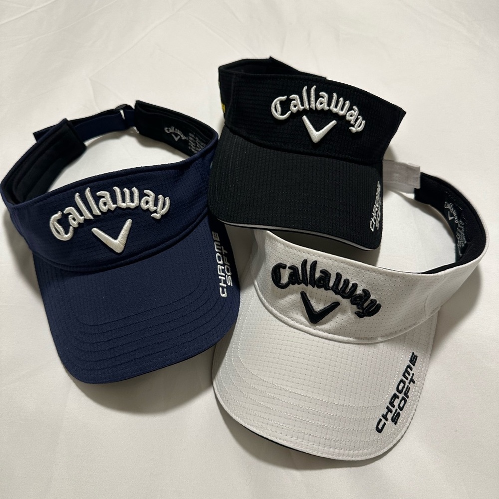 3 CALLAWAY GOLF VISORS